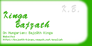 kinga bajzath business card